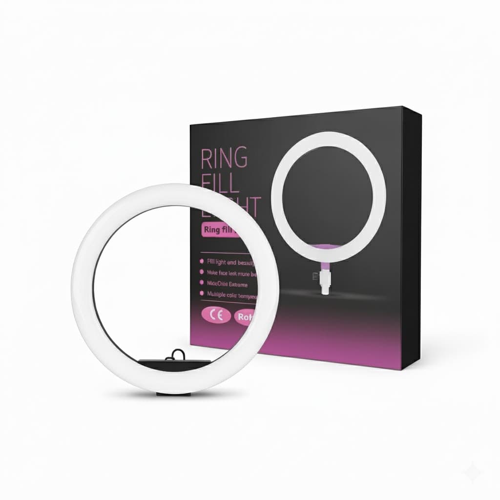 10-Inch LED Ring Light with Tripod Stand and Phone Holder