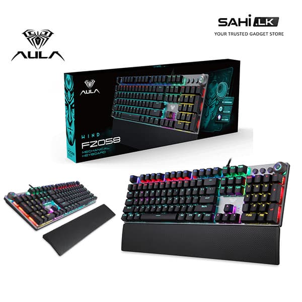 AULA F2058 USB Gaming Keyboard LED Light Game Mice Multimedia Keyboard Computer Keyboard for Gamer