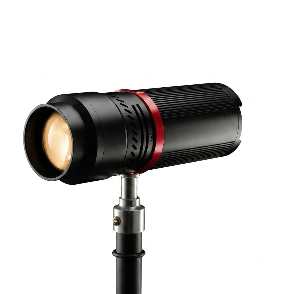 SL-16 30W LED Snoot Photography Light with 20 Gobos, 4 Color Filters & 1–100% Dimmable Brightness